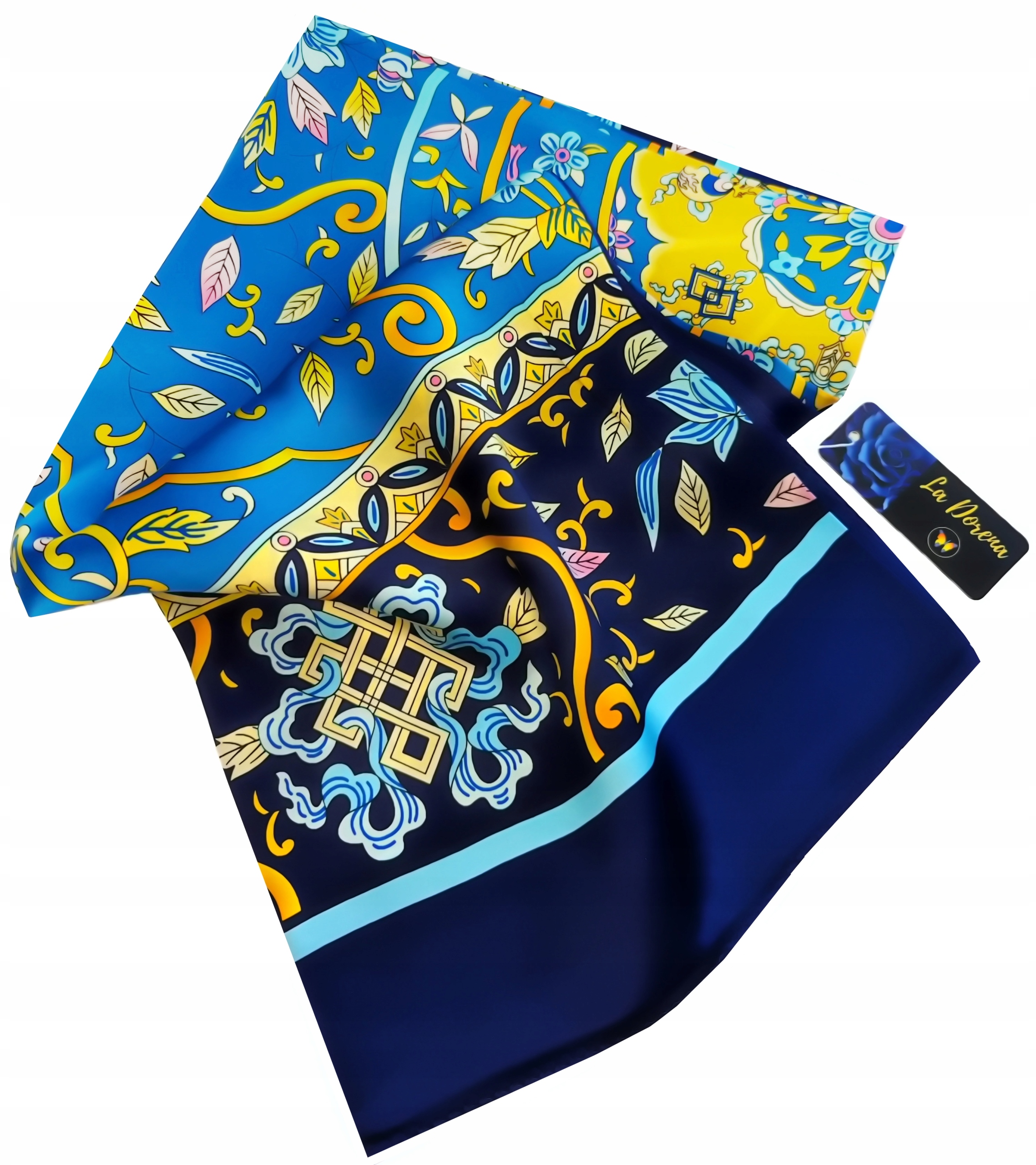 APASZKA JEDWABNA CHUSTA JEDWAB NATURALNY MORWOWY 100% JAKOŚĆ PREMIUM HQ Marka LADORENA