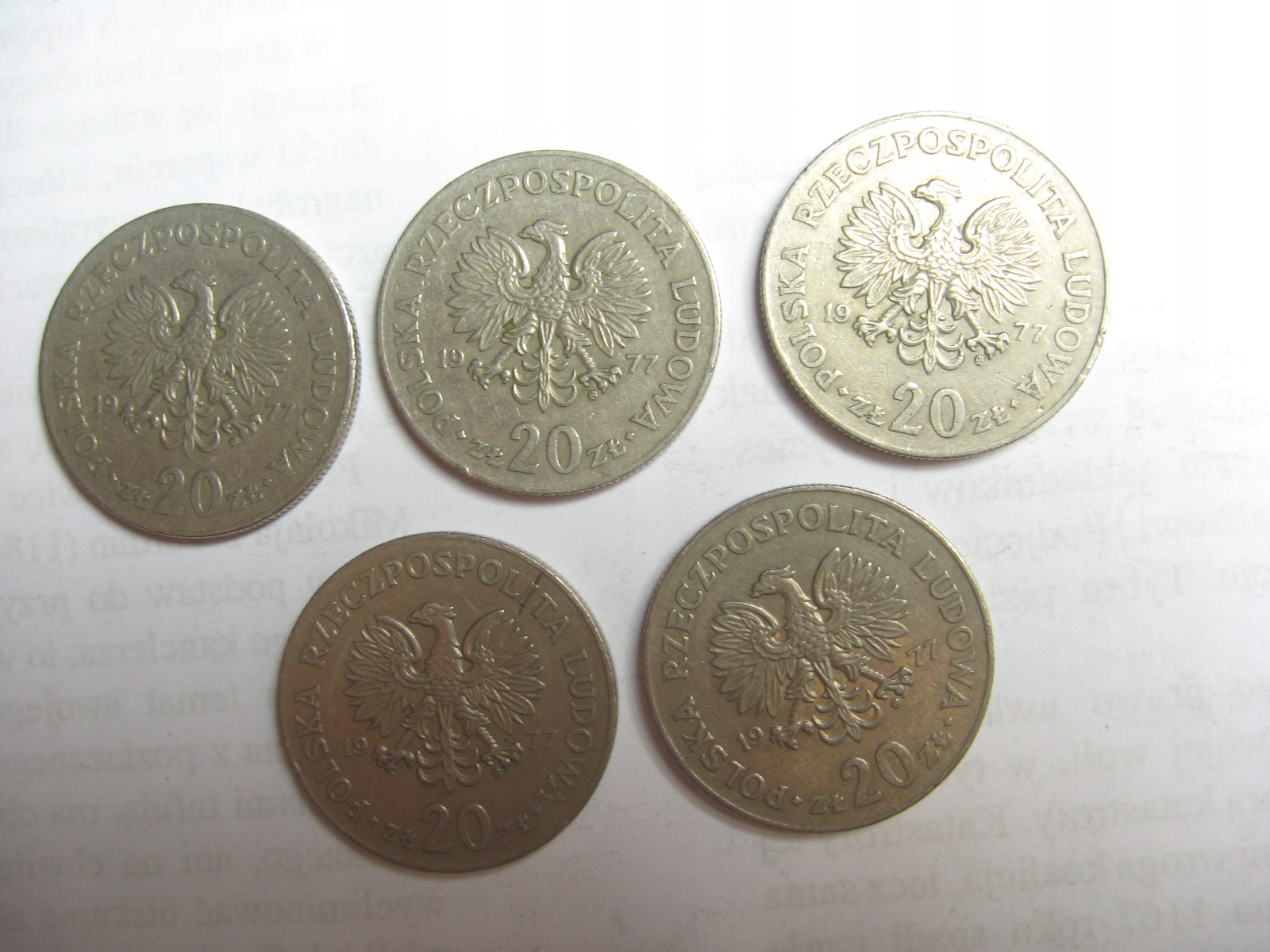 20 zł 1977 5 sztuk