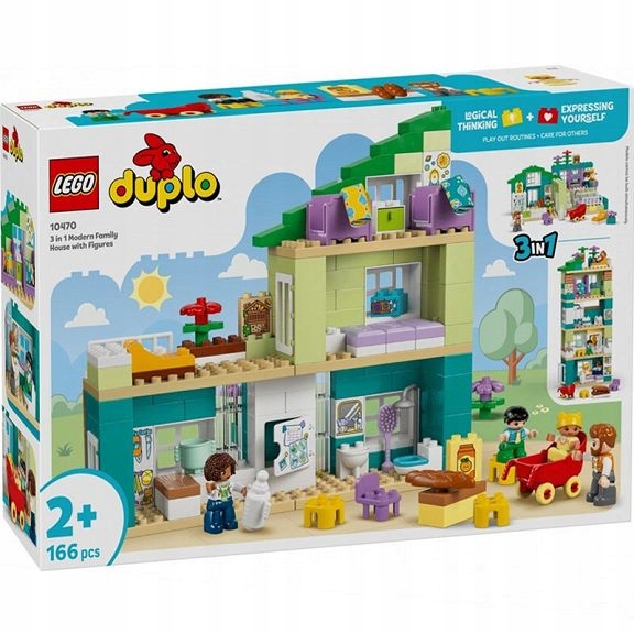 Lego Duplo Moderní rodinný dům 3v1 s figurkami 10470
