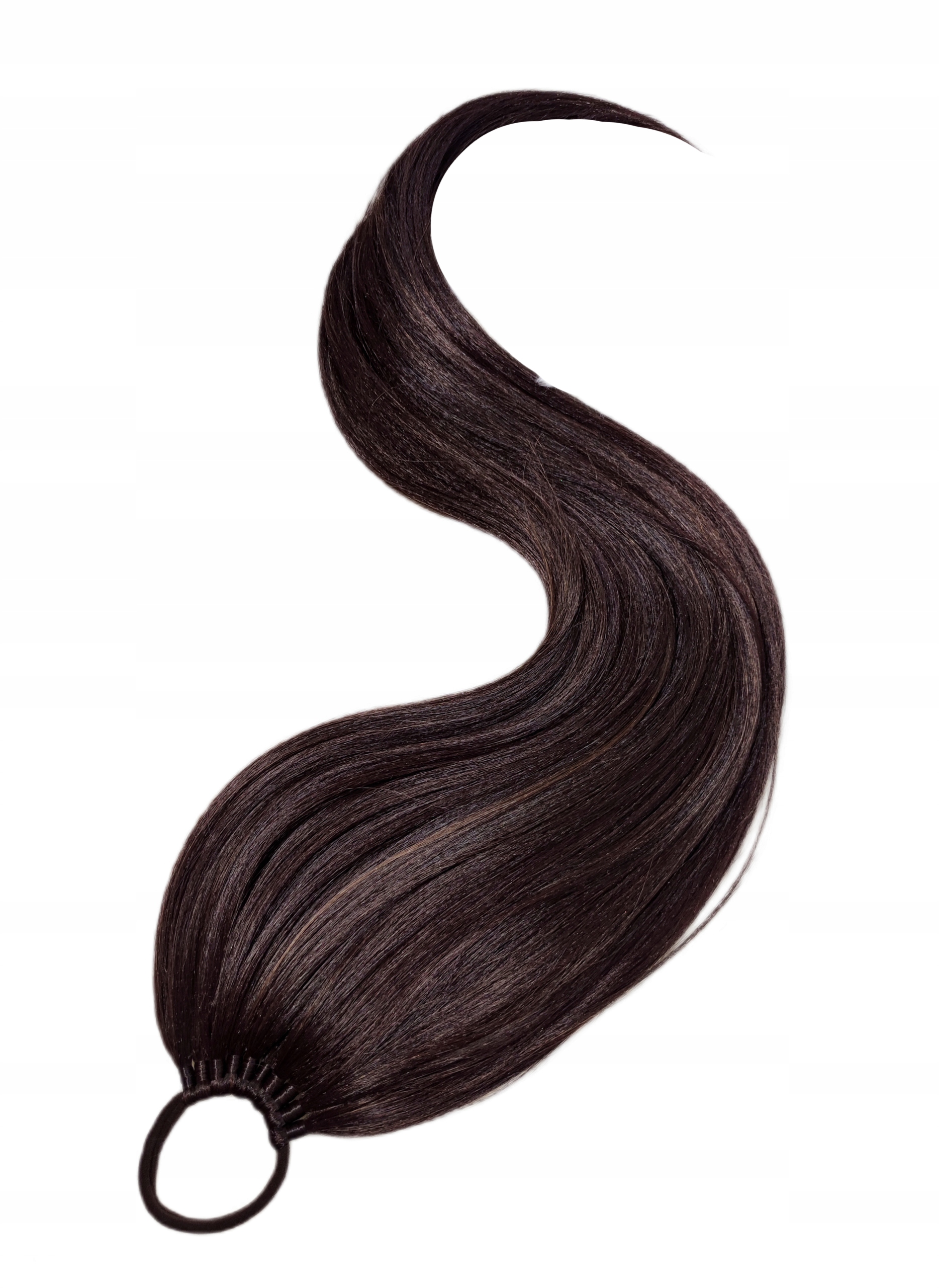 Kucyk Doczepiany Na Gumce, Kuc-Gumka, Treska, brązowy, Pani Mokka, 80cm