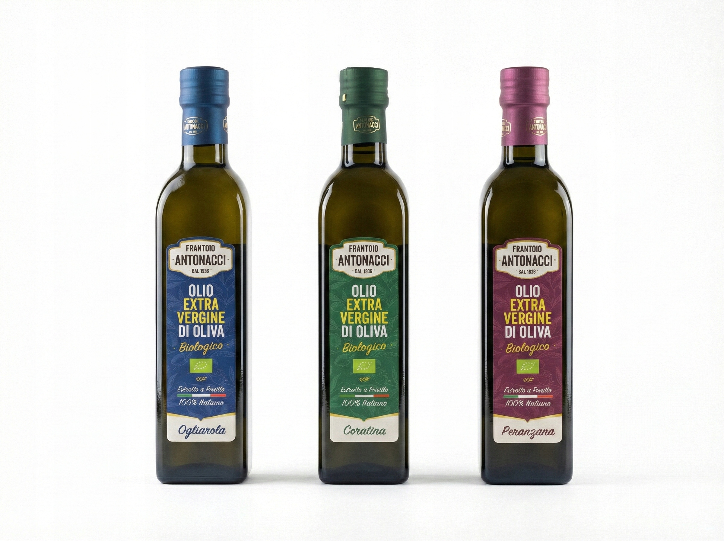 Zestaw Oliwa z Oliwek Bio 3x500ml Włoska 3 Smaki Degustacja