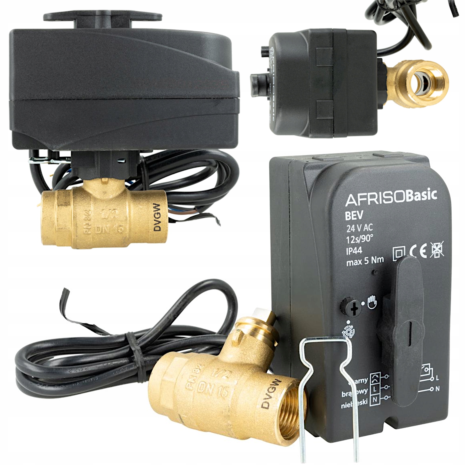 2-CESTNÝ Guľový Ventil Bev DN15 1/2" S Pohonom 24 V Ac No Afriso