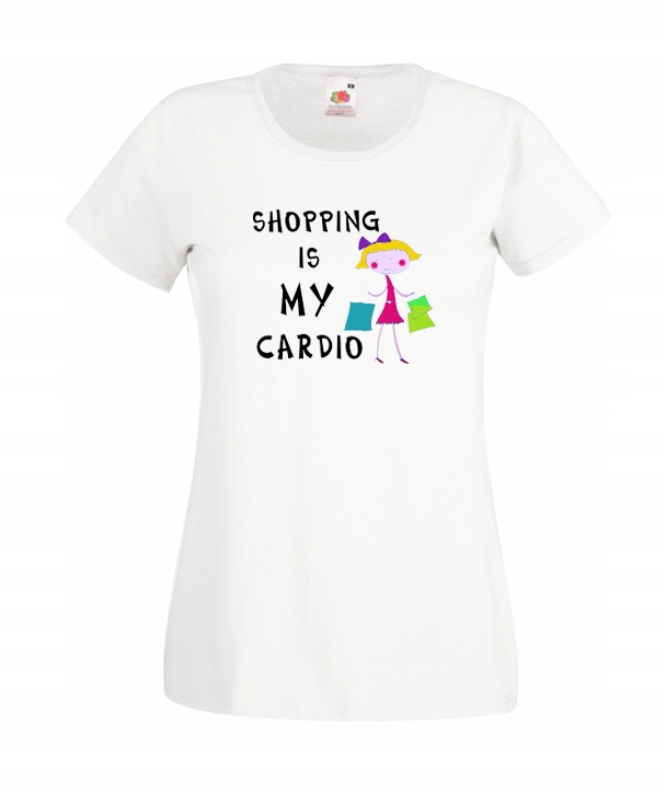 

S Koszulka Damska Shopping Is My Cardio Zakupy