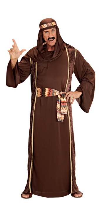 Kostým Arab Šejk Arab Král Šejk Arabského krále Hnědý vel M