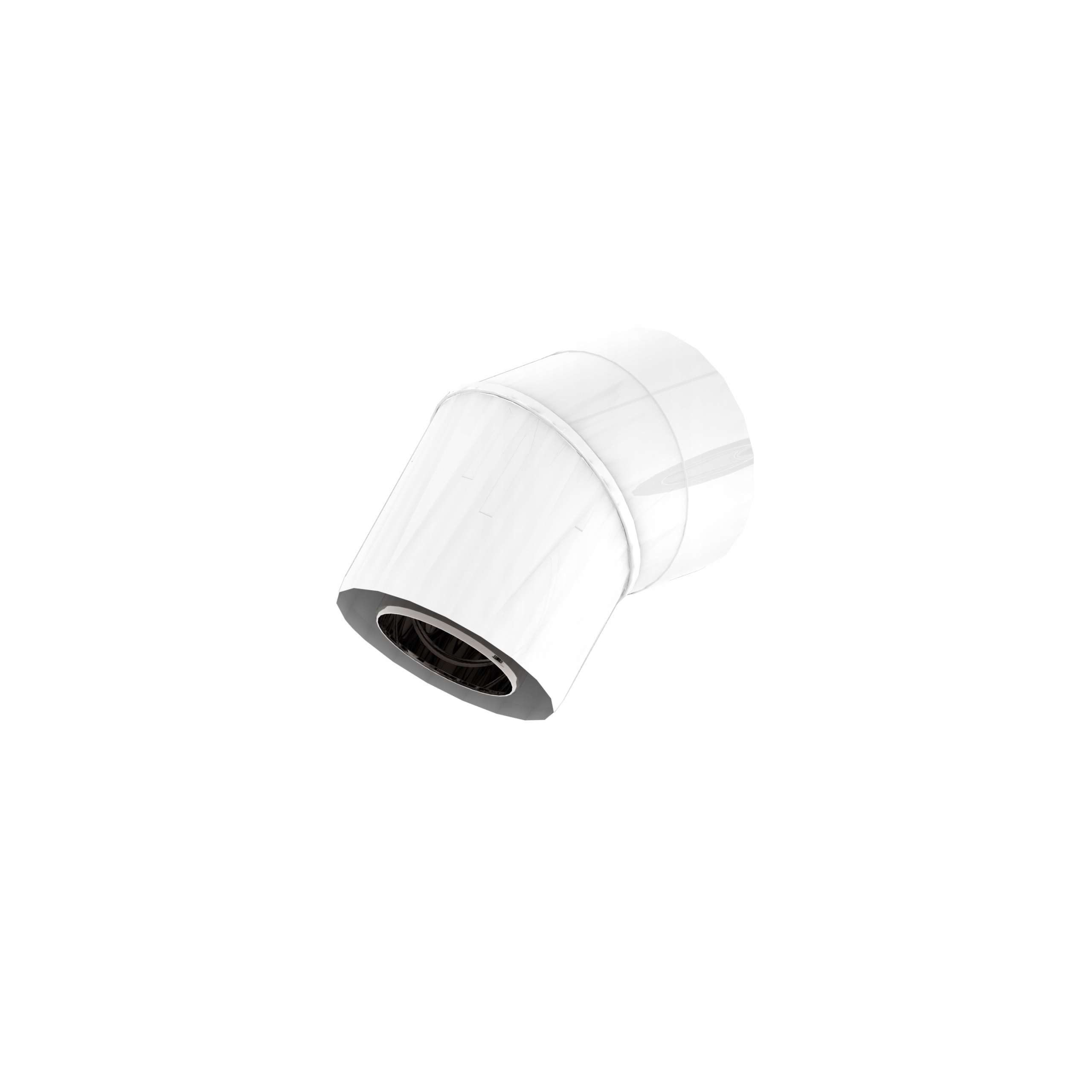 Turbo dvoustěnné koleno (nerezová ocel 0,4mm) 80/125 45 bílé SX-TDNV80