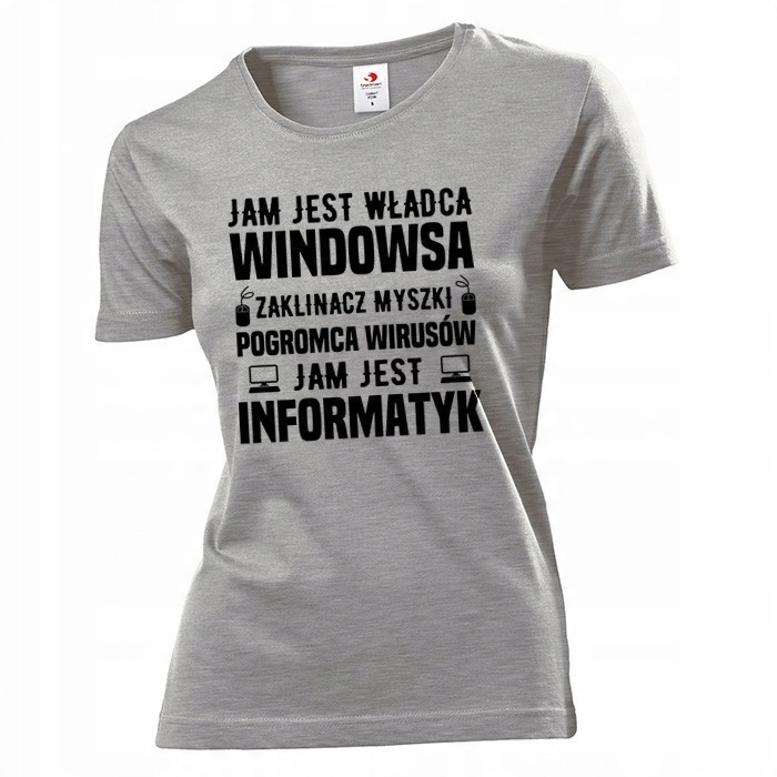 

Koszulka damska Jam jest Informatyk XL