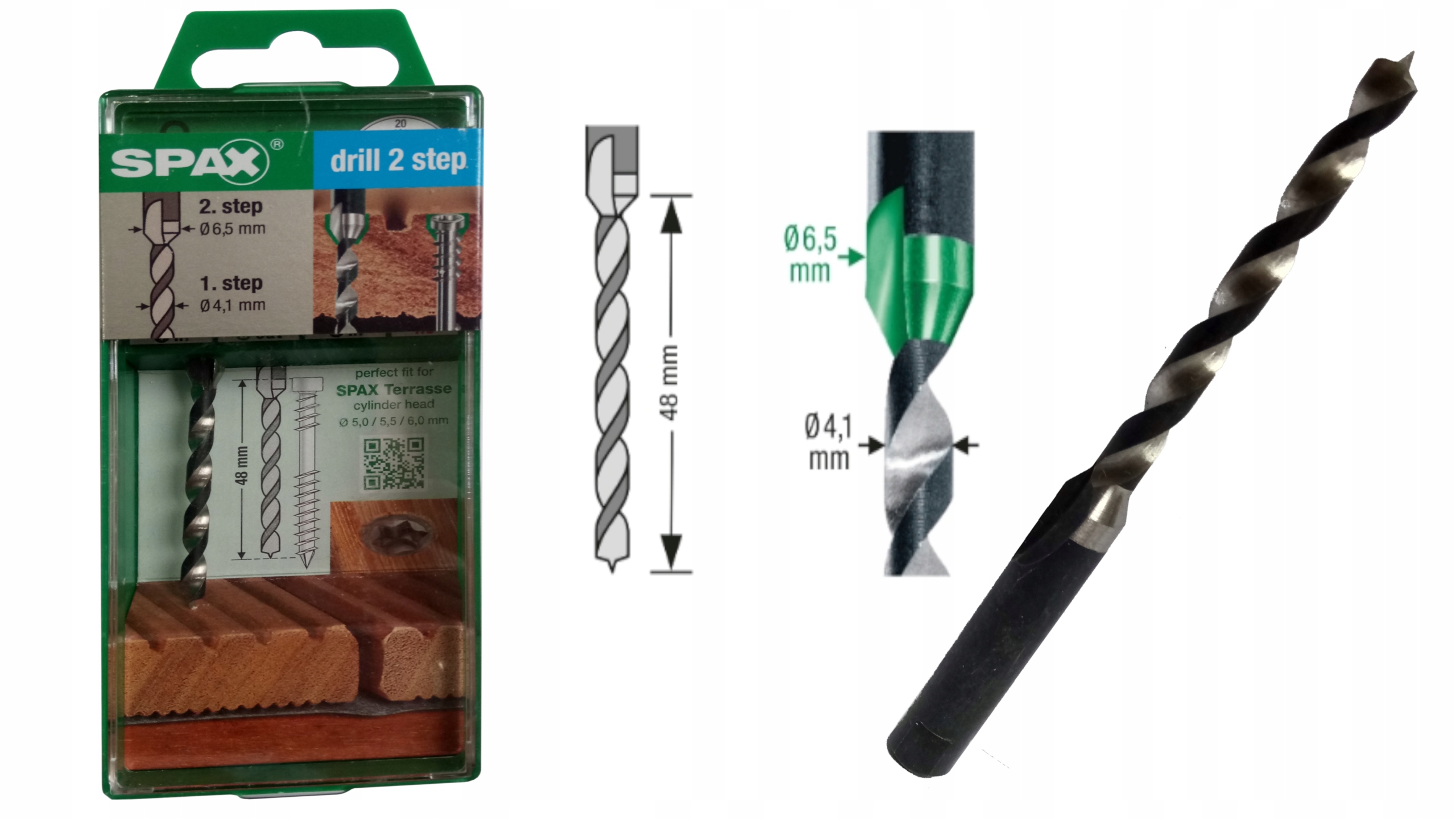 SPAX-D wiertło dwustopniowe do desek tarasowych