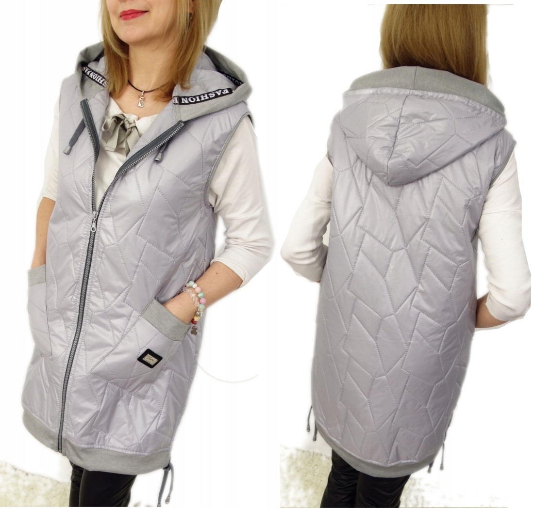 

Kamizelka Pikowana Długa Bezrękawnik Pocket 44 2XL