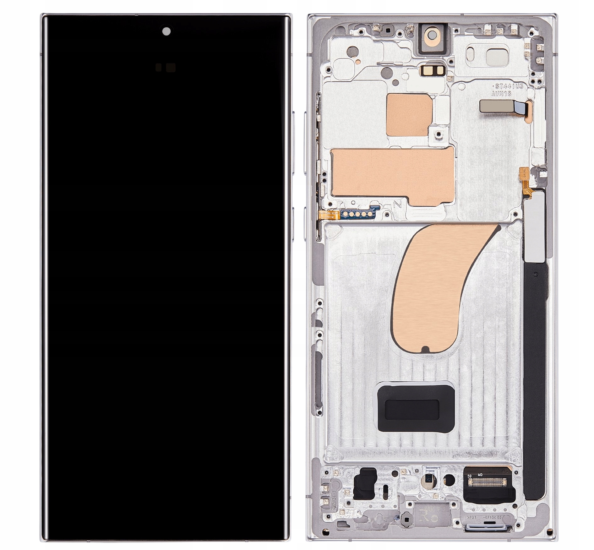 Hq Oled LCD displej s rámečkem pro Samsung Galaxy S23 Ultra, SM-S918 modrý