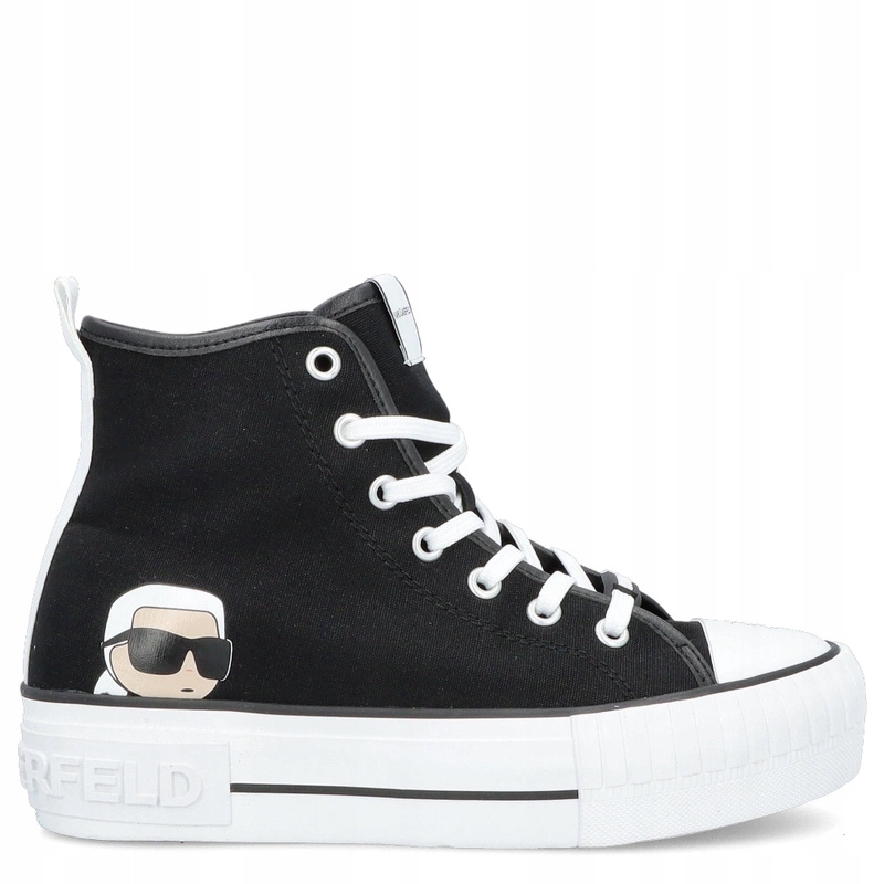 Dámské nad kotník tenisky Karl Lagerfeld Kampus Max KL60450N Černé 37