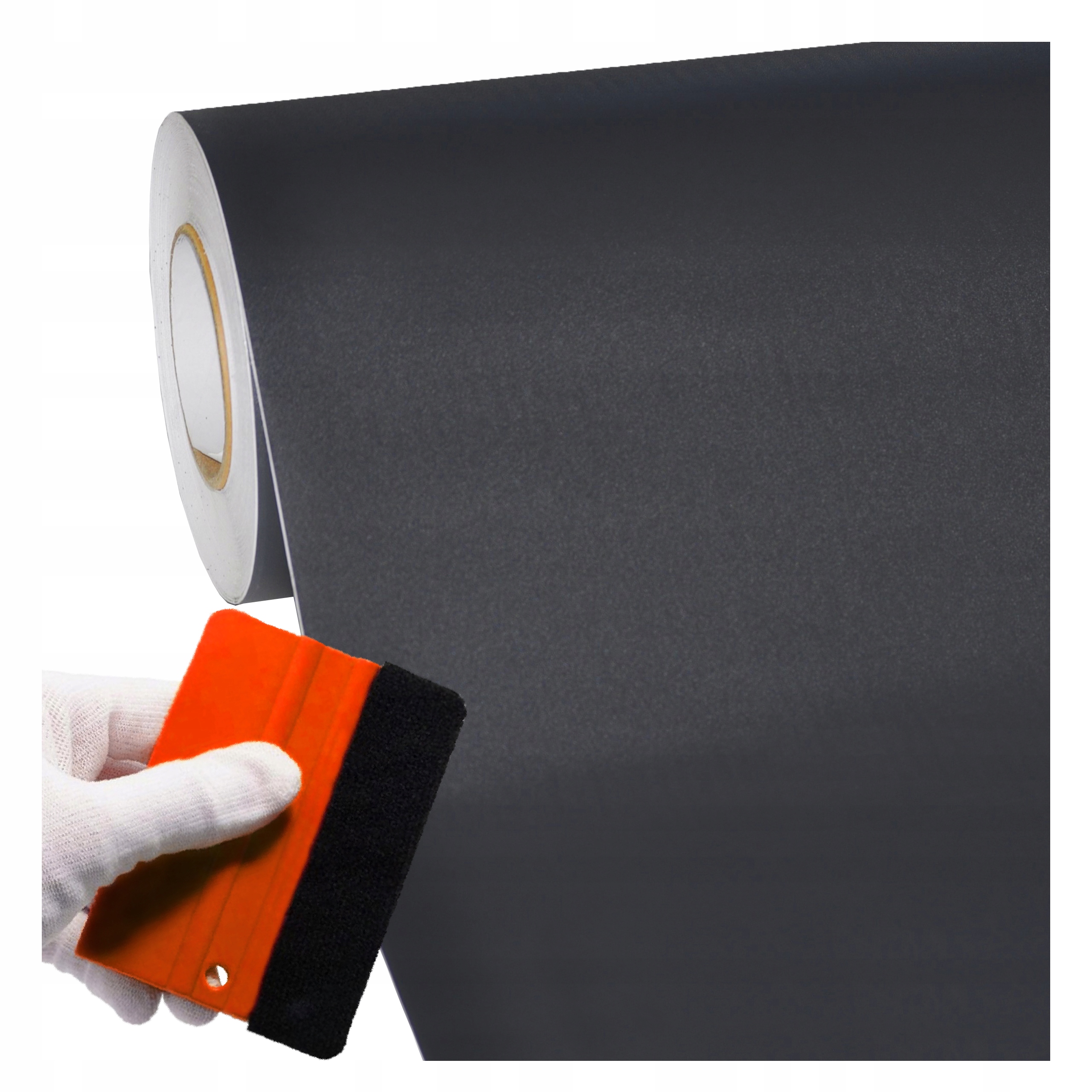 Nábytková dýha Samolepicí 60x400 cm Dveře Pracovní deska Silná struktura Černá