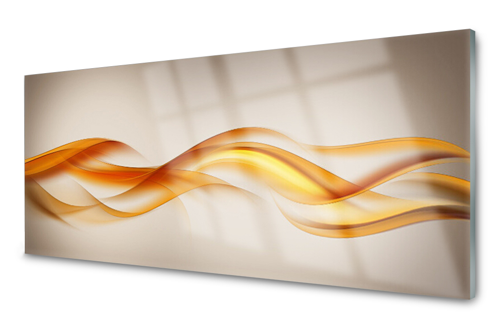 

Panel szklany do kuchni Abstrakcja Fale Art 125x50