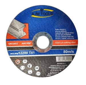

Tarcza do cięcia metalu 125x22,2mm 1,6mm T41