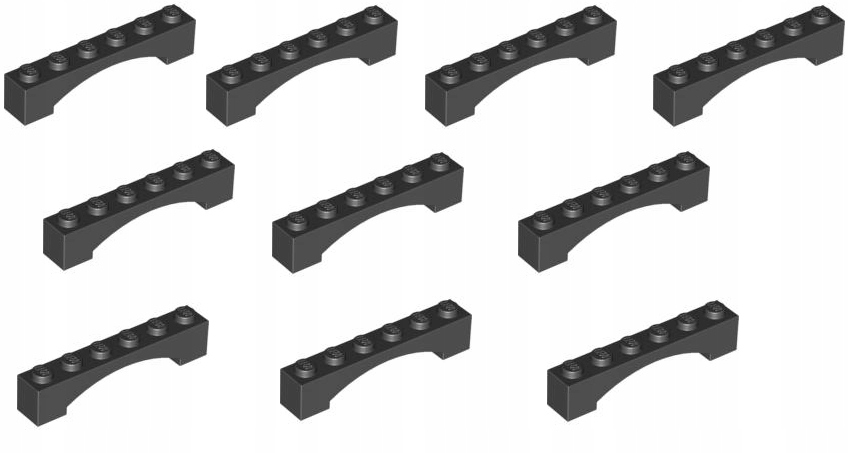 

Lego Łuk most 1x6 czarny 4620763 92950 - 10 szt