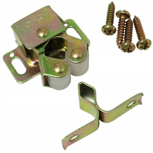 

Zatrzask meblowy rolkowy wciskany Żółty ocynk 32mm
