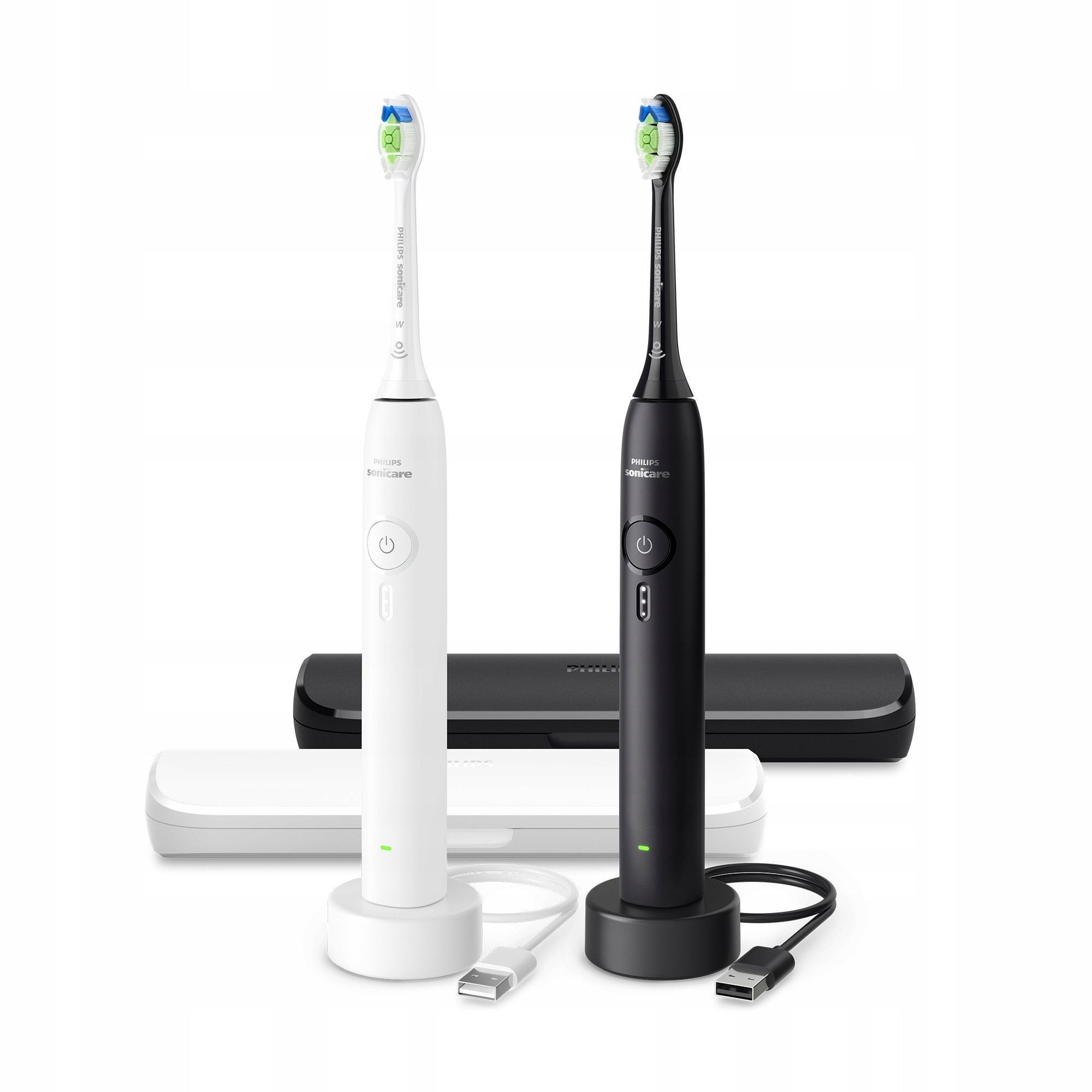 2x Philips Sonicare 3100 szczoteczka soniczna elektryczna zestaw HX4072/73