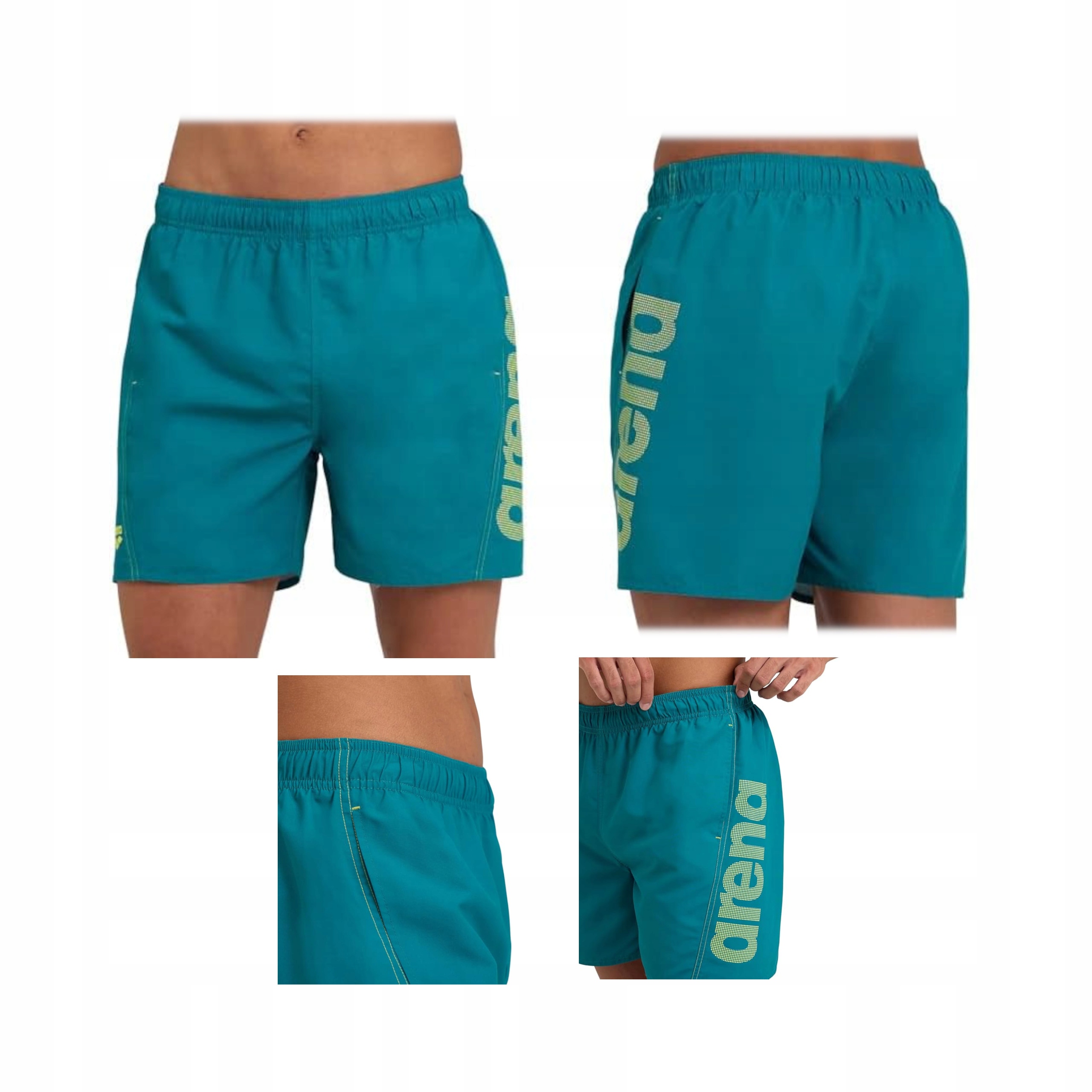 Spodenki Kąpielowe Arena XL Fundamentals Logo Boxer R Męskie Z Logo Zielony