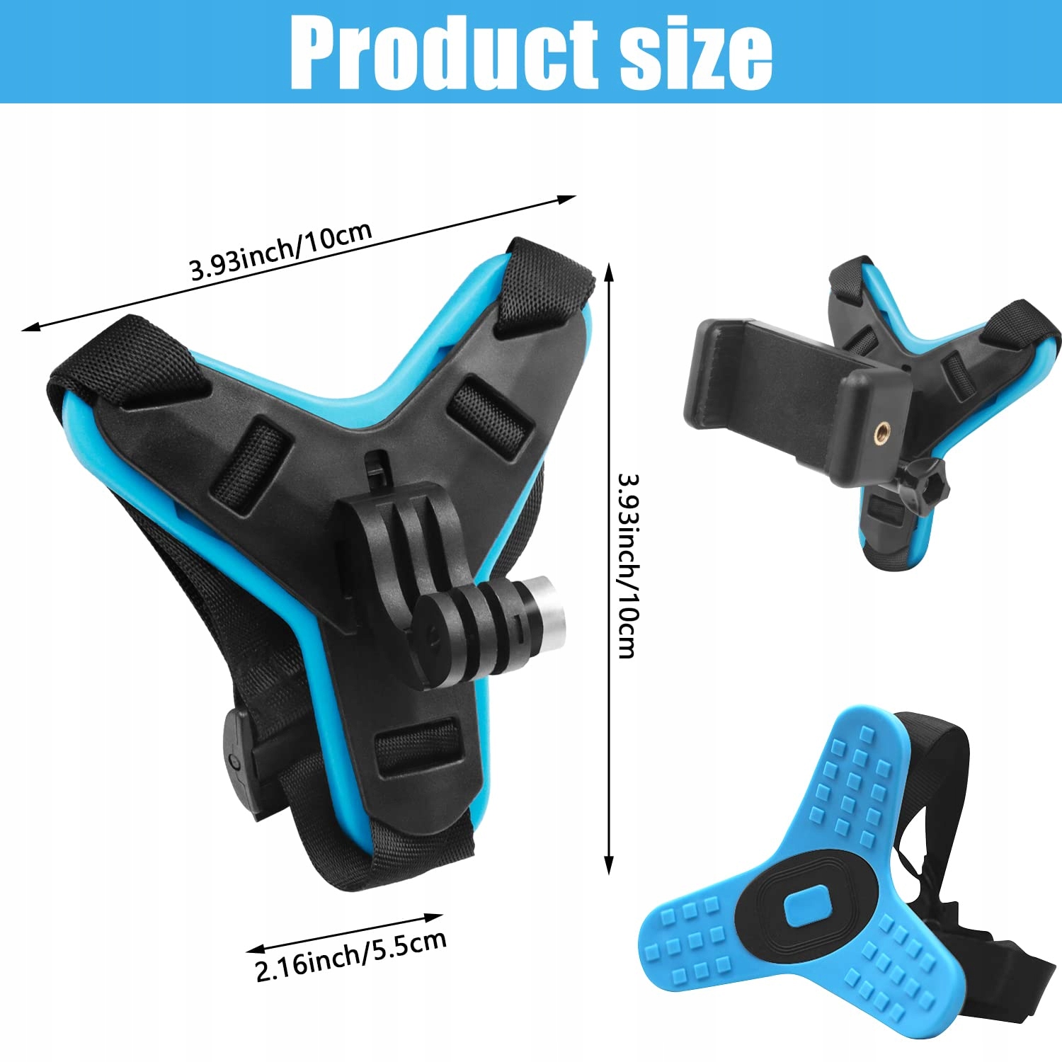 Uchwyt Na Kask Motocyklowy Do Kamer Sportowych GoPro Stabilny GZCAIYUN — miniatura 2