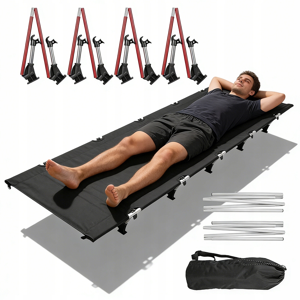 Skládací Turistická Polní Postel S Stabilními Protiskluzovými Nožičkami 600D