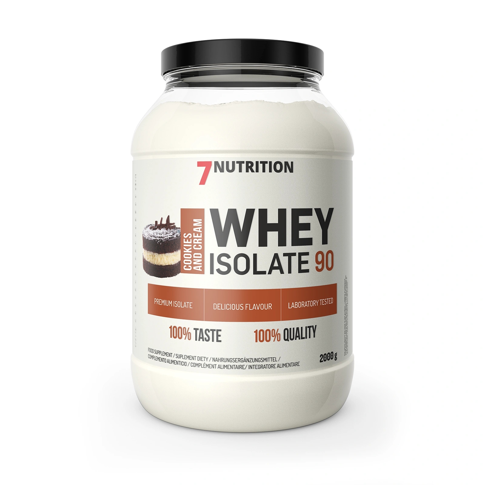 7NUTRITION Whey Isolate 90 2 Kg Cookies Protein Izolát Hmota Wpi