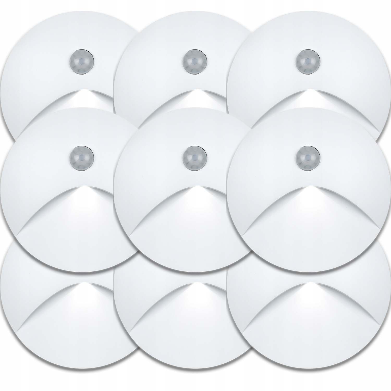 9X Hliníková Schodišťová Svítilna S Osvětlením Pohybový Detektor