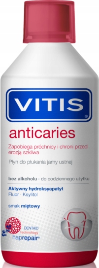 Płyn do płukania ust VITIS ANTICARIES na próchnicę Nazwa Płyn do płukania ust Vitis Anticaries