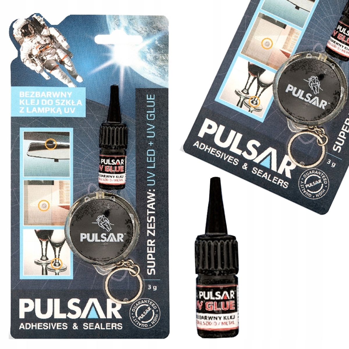 Klej Uv Do Szkła I Metalu Bezbarwny Lampka Pulsar 3 g
