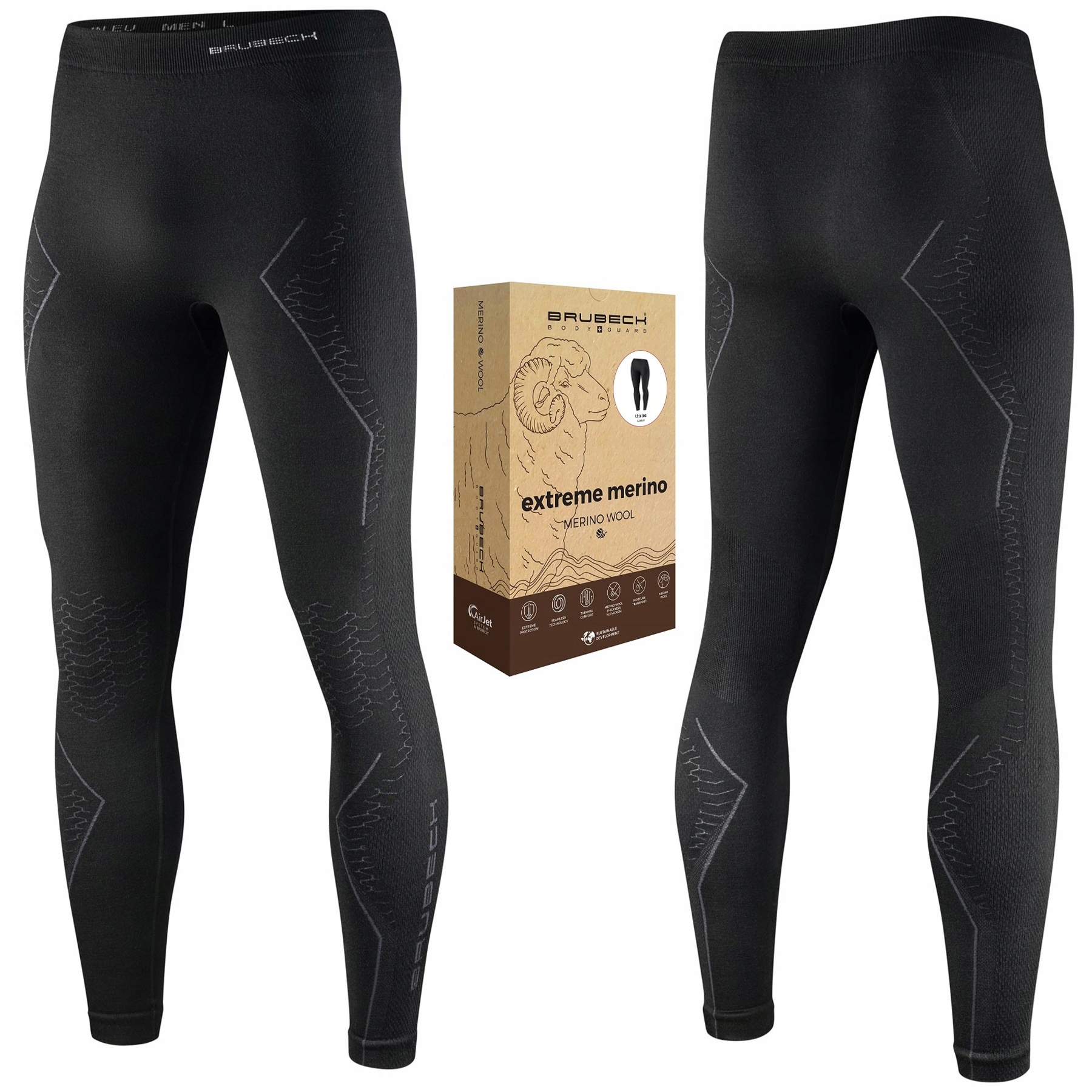 Termoaktivní kalhoty Brubeck Extreme Merino Trekkingové kalhoty XXL