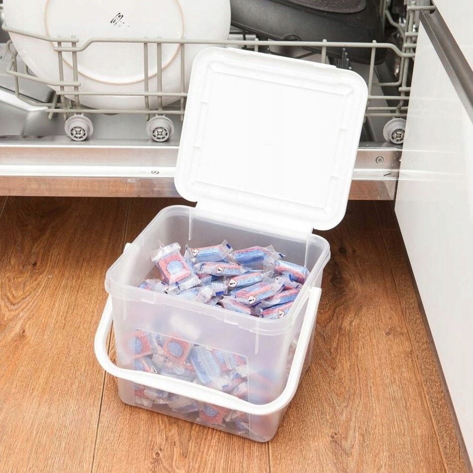 Pojemnik Koszyk na proszek kapsułki detergenty Rotho 4,5 l Przezroczysty Kolor przezroczysty