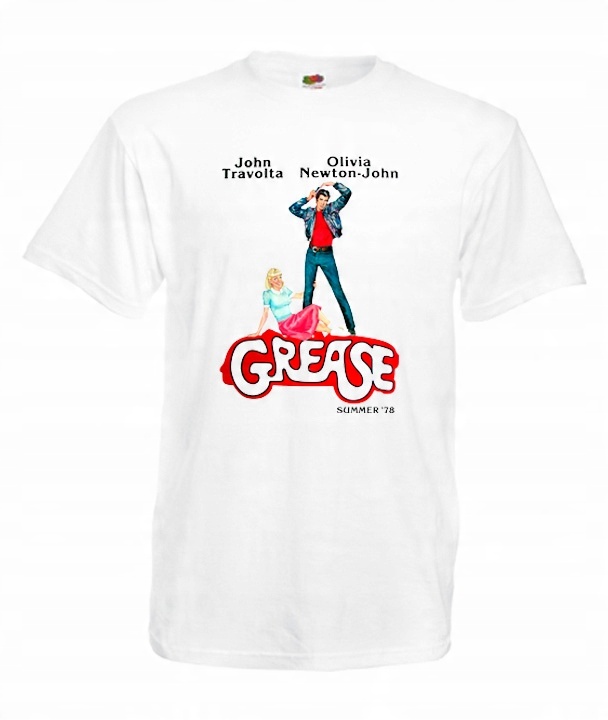 

XXL Koszulka Męska Grease John Travolta Wzory