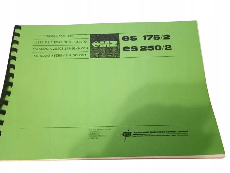 Nowa książka katalog czesci Mz es 175 es 250