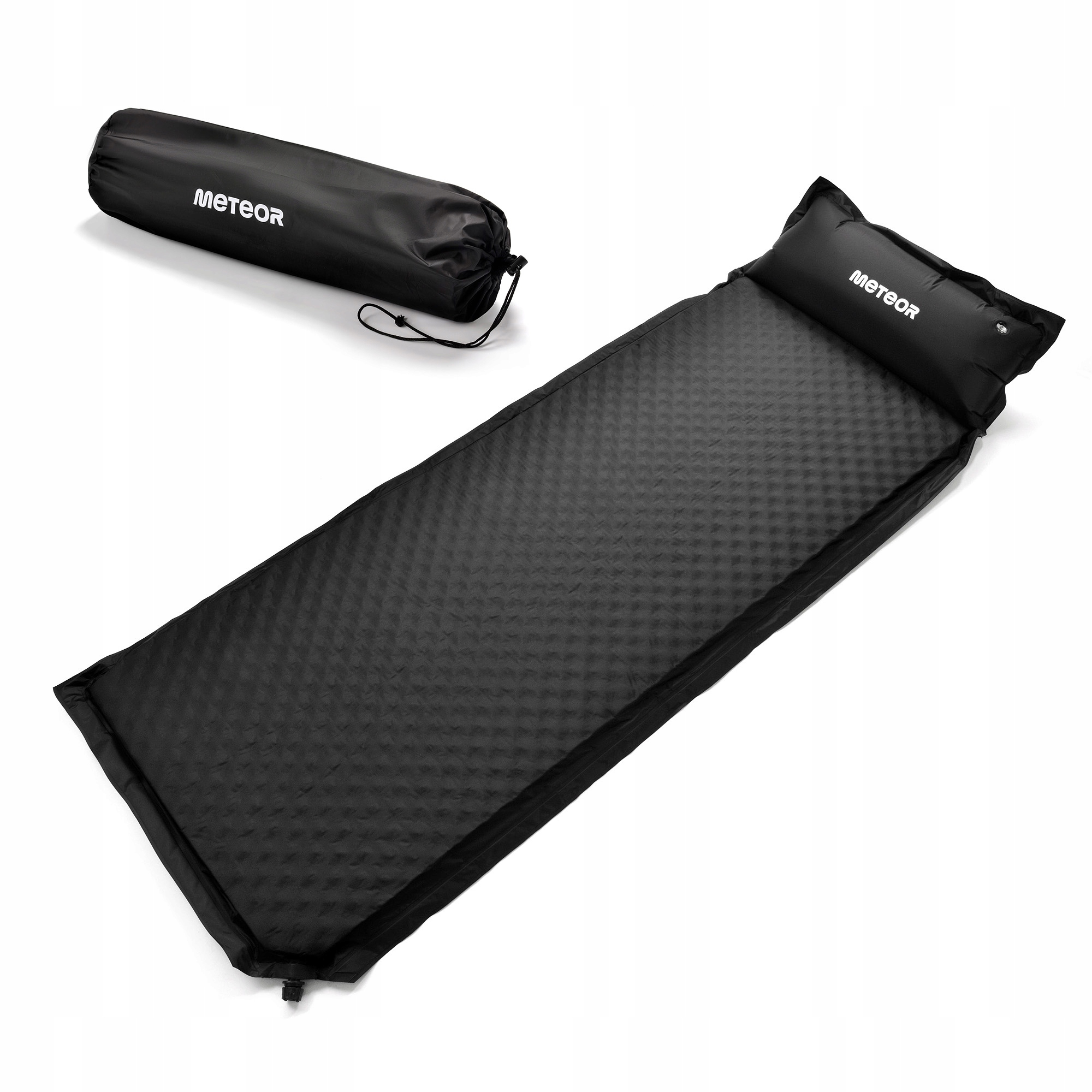 Mata Samopompująca Materac Karimata Dmuchana Meteor 200x66x3,8 z poduszką