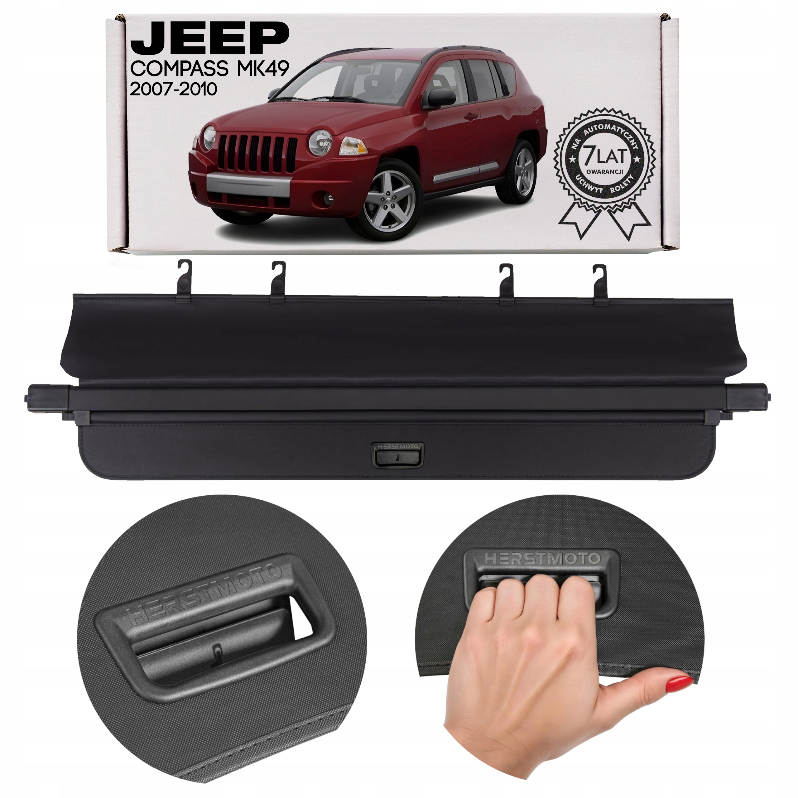 JEEP COMPASS MK49 07-10 ROLETA BAGAŻNIKA CZARNA