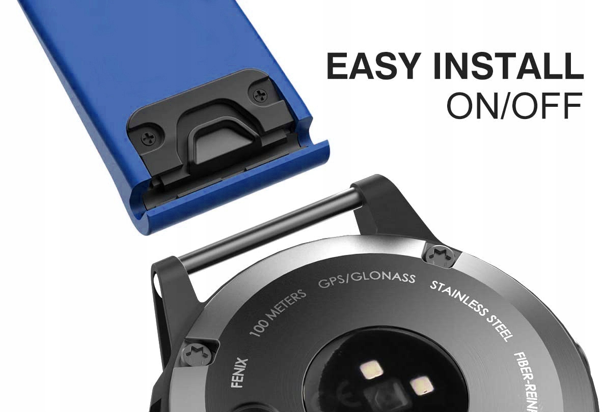 NIEBIESKI Pasek Garmin FENIX 6 PRO QuickFit 22mm Marka Tech-Band