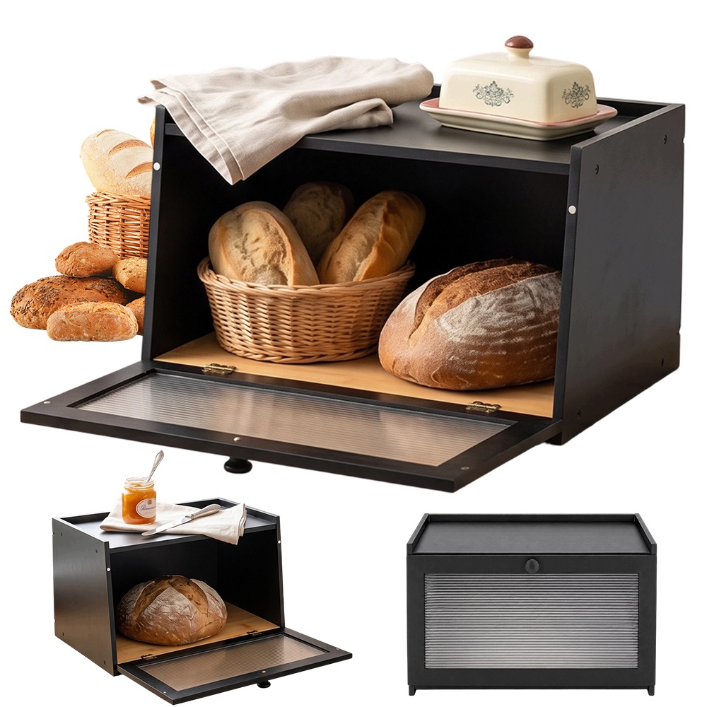 Dřevěný Chlebník Bambusová Nádoba Na Pečivo Chléb Rohlíky Bambus 42X26 CM