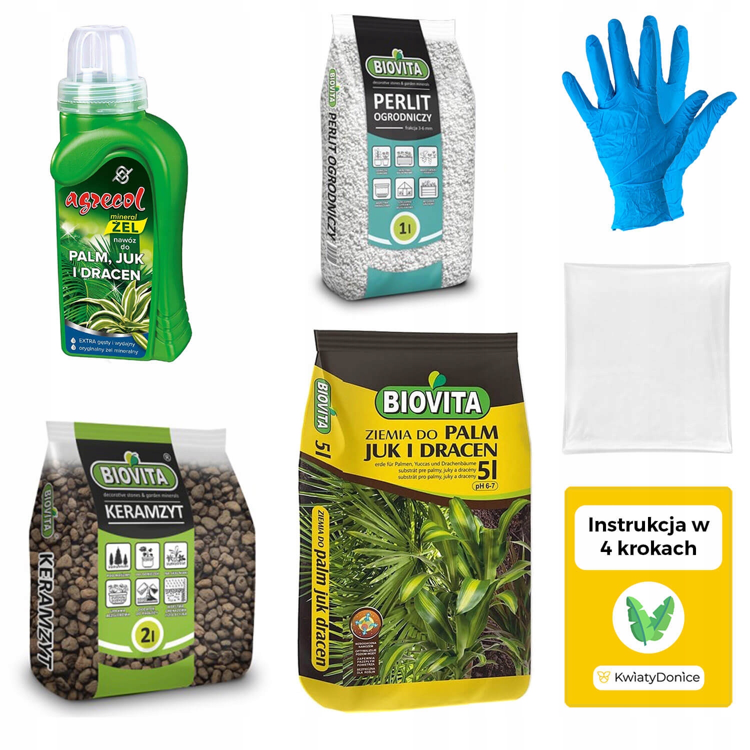 

Zestaw do przesadzania Palm Juk I Dracen 6w1