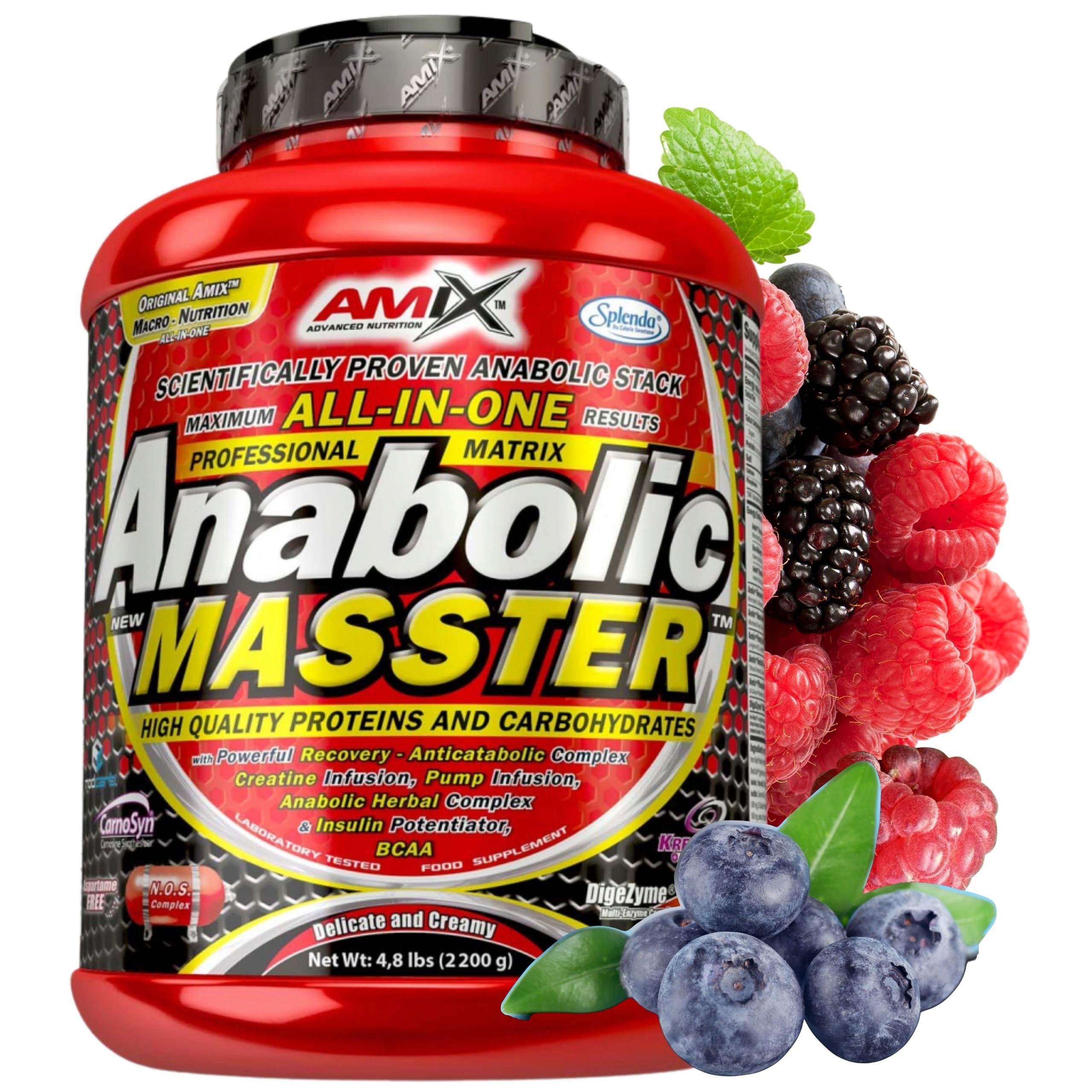 Amix Anabolic Masster Mass Bulk Gainer Protein Cfm Mix Kreatin Carbs Ovocný