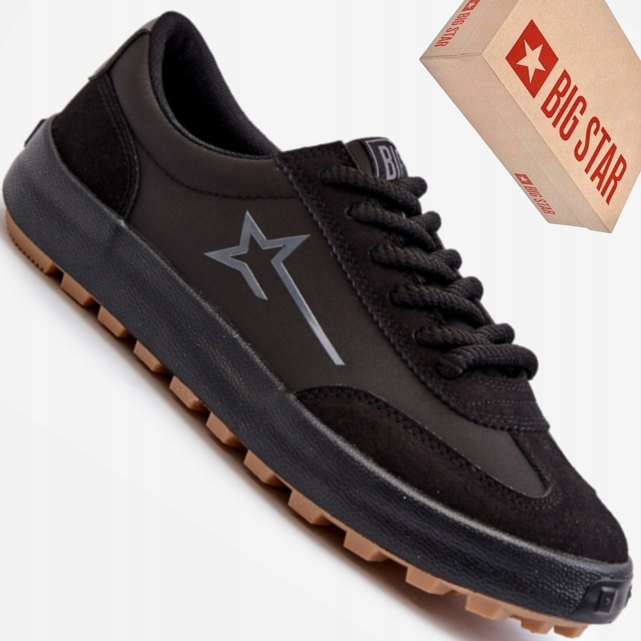 Big Star NN174118 buty męskie czarne sportowe niskie codzienne lekkie