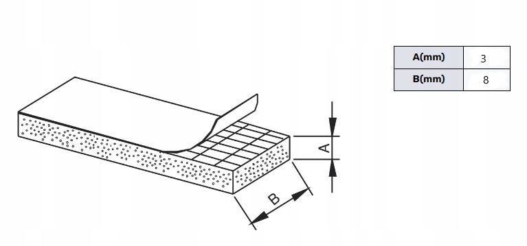 Uszczelka EPDM 8x3 samoprzylepna 20m czarna JSA Marka JSA