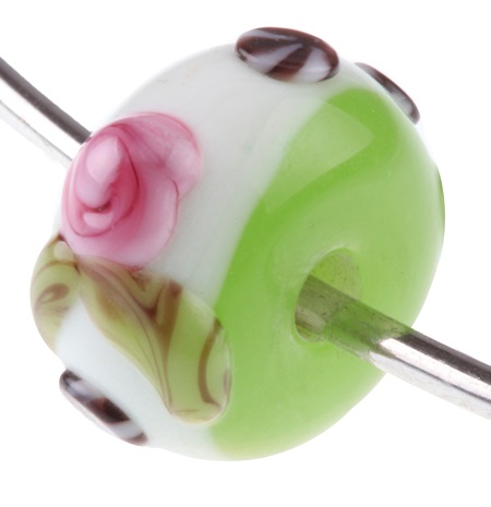 L999N Szkło Lampwork Oponka 14mm 10szt