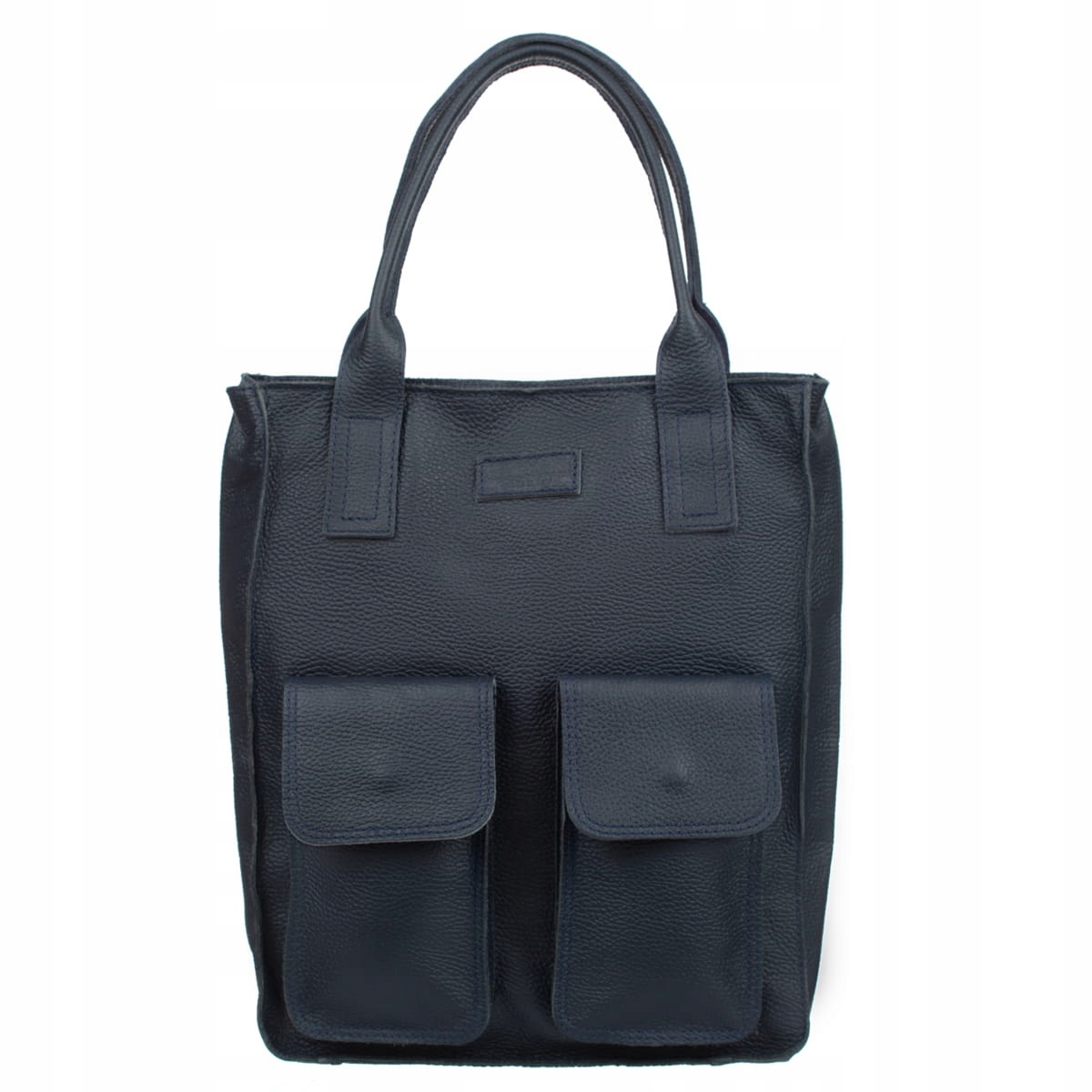 Velká kožená taška shopper Vezze Tasca Granátová