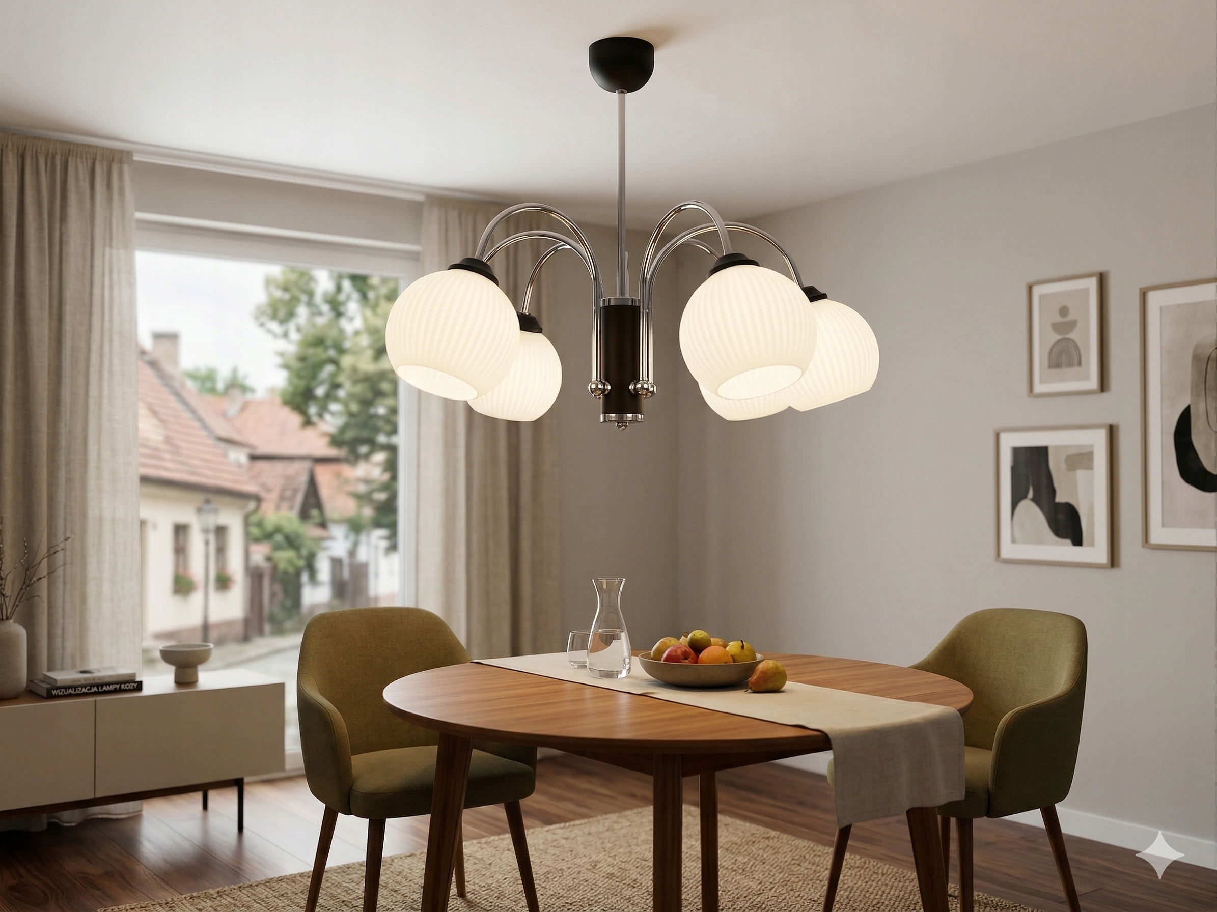 Euro-Lamp Stropná lampa Alva 4 čierna Klobúk biely s prúžkami 4X60W Výrobca