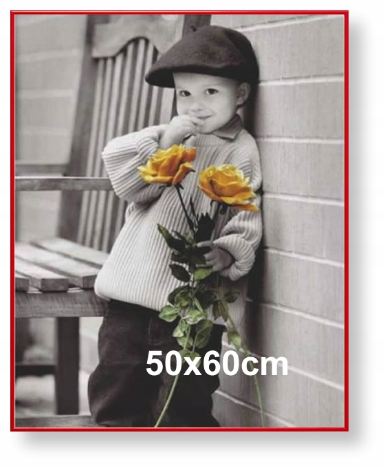 Hliníkový rám pro obraz, fotografii nebo plakát 50x60 cm, červený