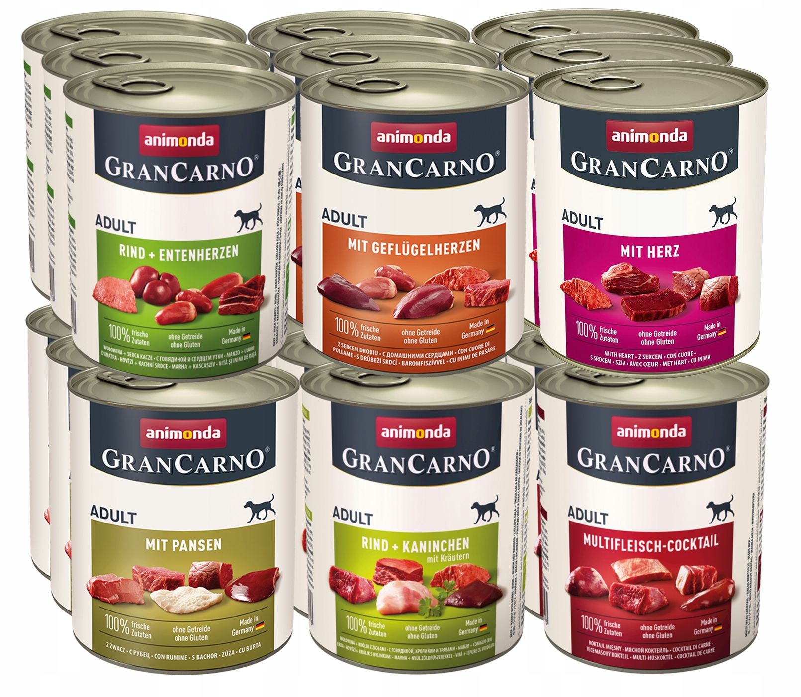 Animonda Pes GranCarno Adult Set MIX 6 příchutí s Droby 18x800g