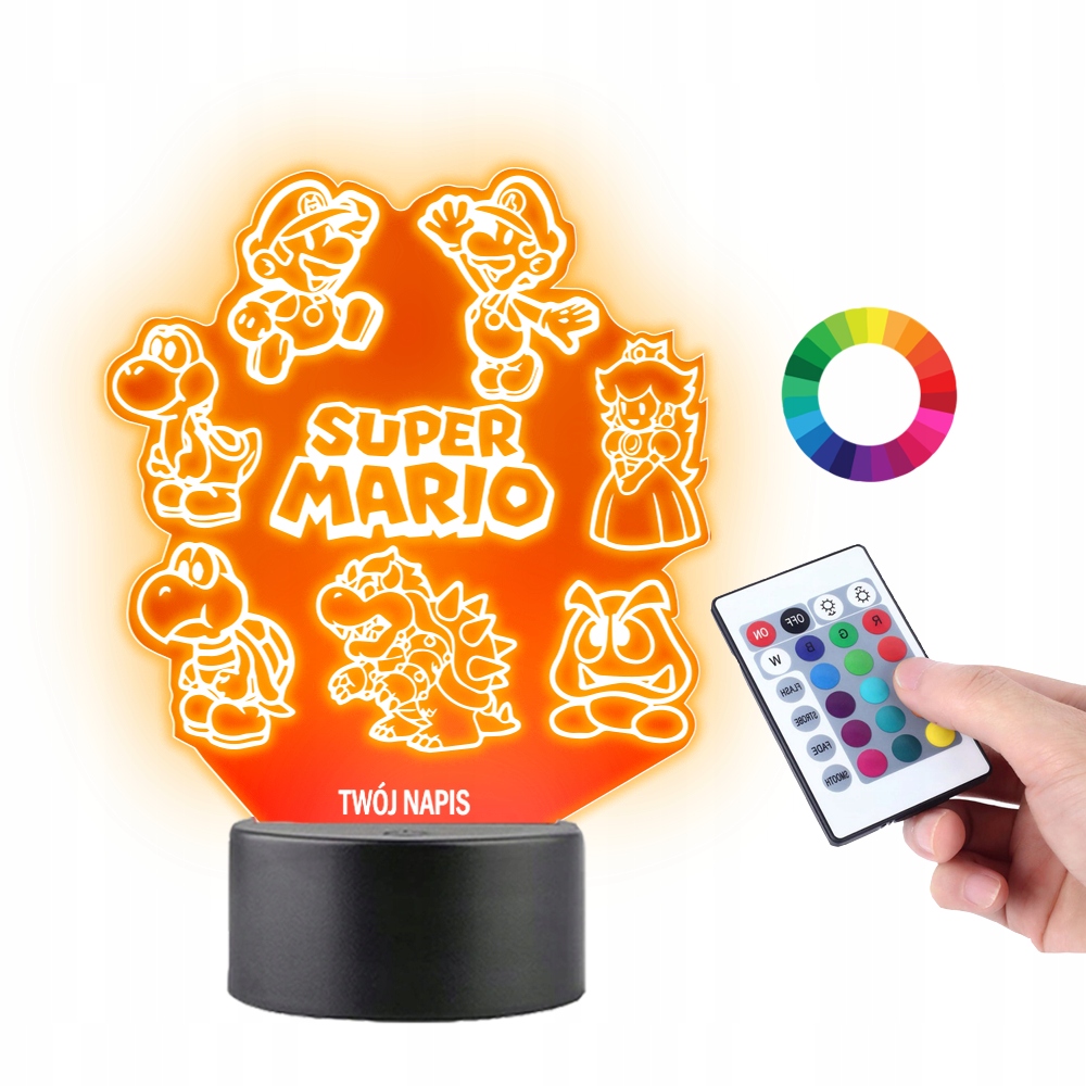 

Lampka na Biurko Statuetka 3D Mario Postacie