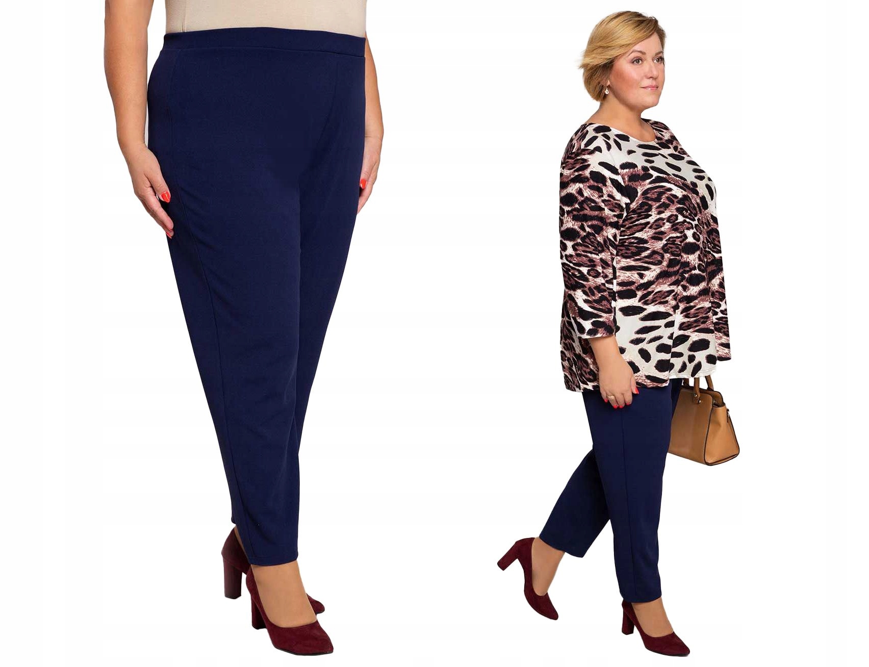 Tmavě modré společenské kalhoty 56