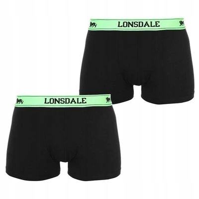 

Lonsdale bokserki Trunki 2 sztuki czarne Fl r. 3XL