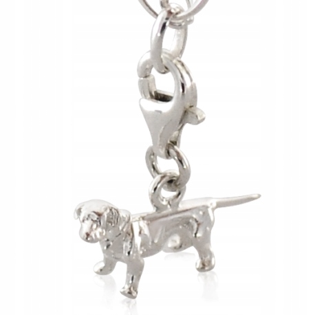 

Srebrny Charms Piesek Jamnik Ze Srebra 925 Hit!