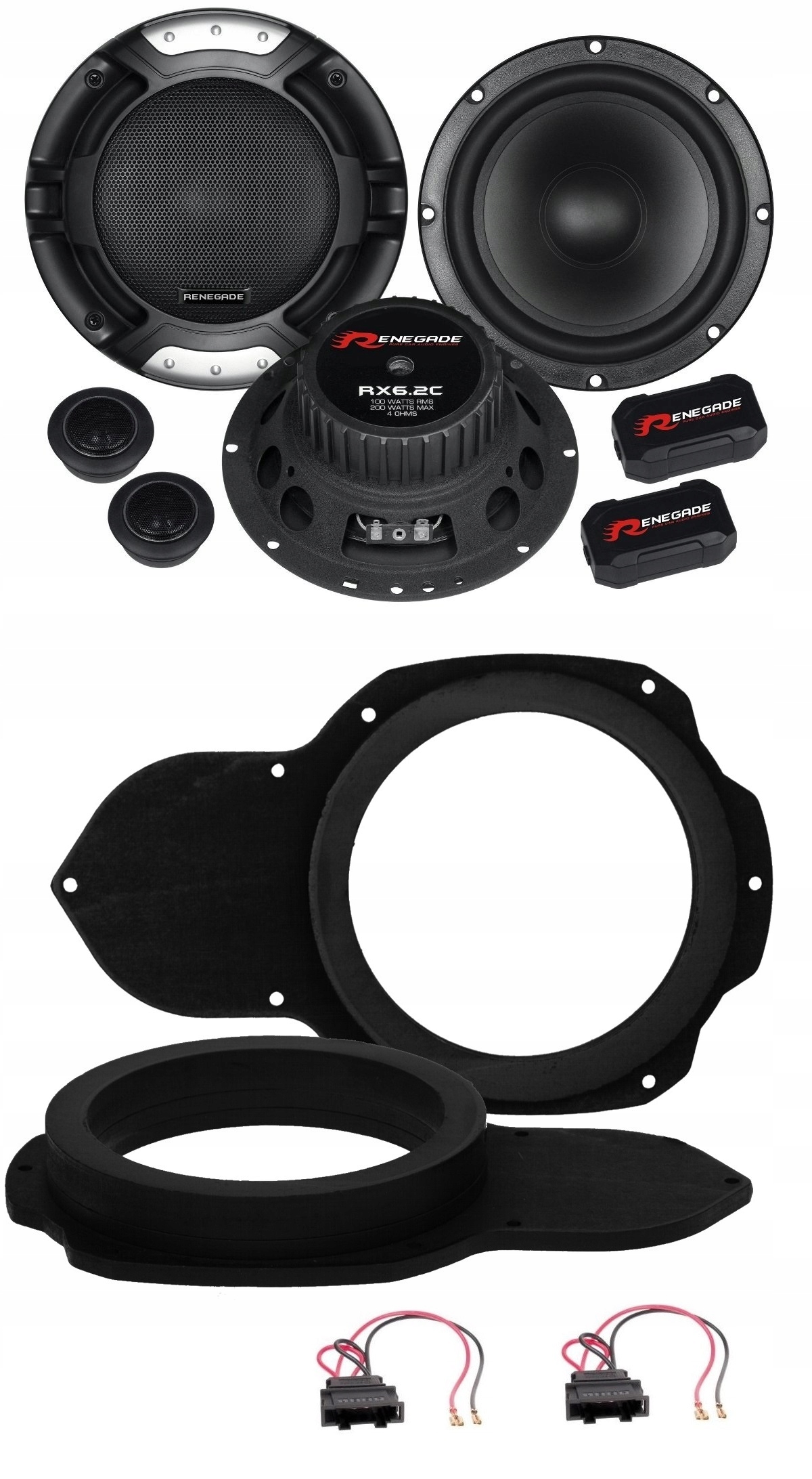 Automobilové reproduktory 165 mm Renegade RX6.2C Vw CC Passat B6 CC Vzdialenosť
