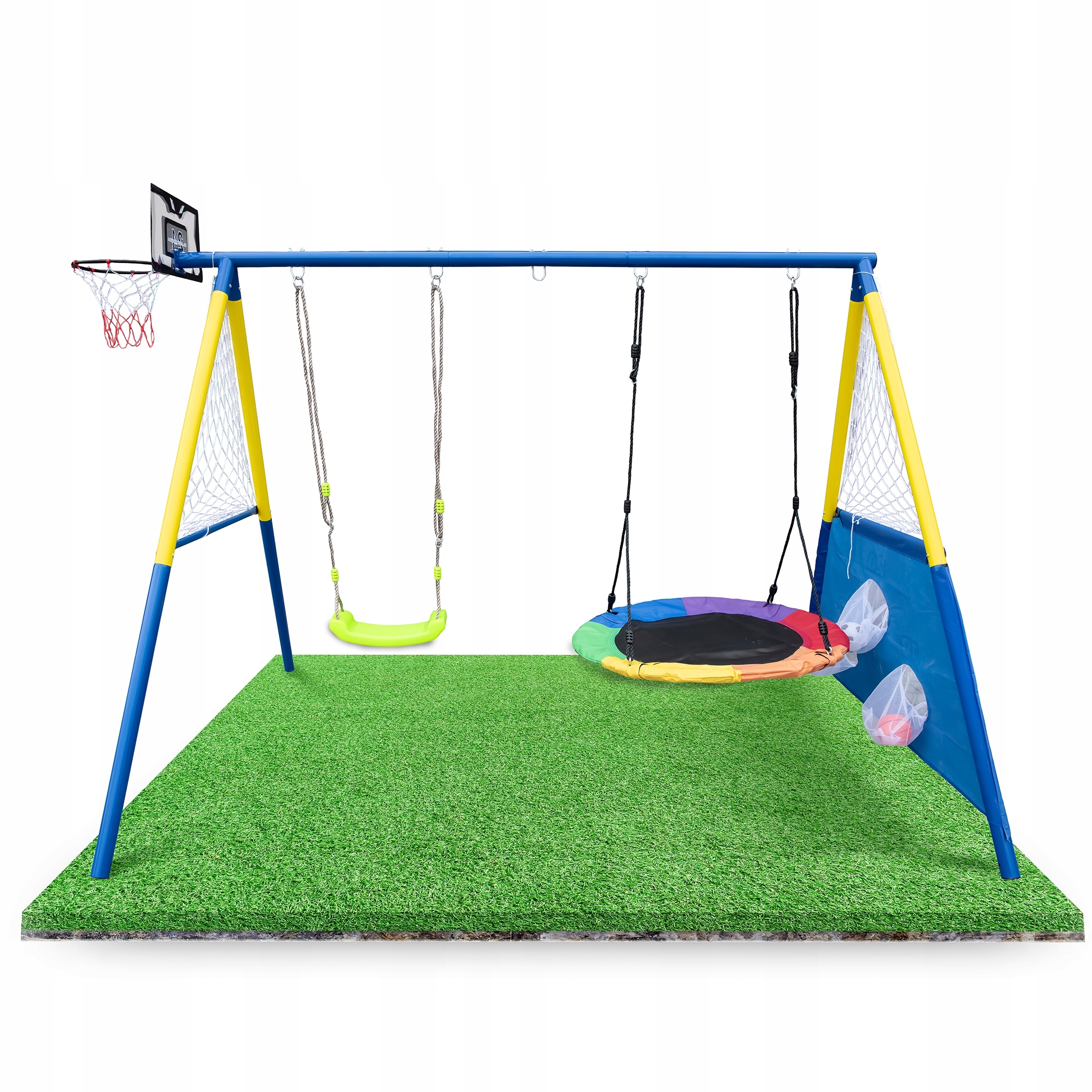 4 w 1 HUŚTAWKA OGRODOWA podwójna dla dzieci BOCIANIE GNIAZDO Marka Jumi